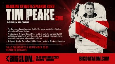 Legendary British astronaut, Major Tim Peake, to headline Big Data LDN